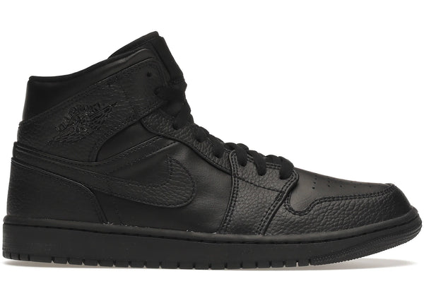 Jordan 1 Mid Triple Black sneakers - authentic Jordan shoes