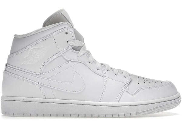 Jordan 1 Mid Triple White sneakers - authentic Jordan shoes