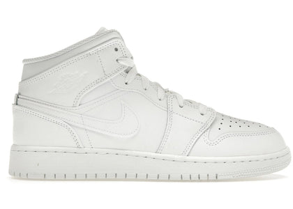 Jordan 1 Mid Triple White (2023) (GS) - authentic Jordan sneakers