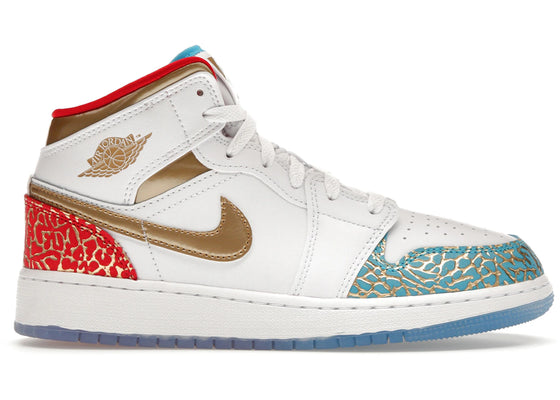 Jordan 1 Mid Sneaker School NC to Chicago (GS) sneakers - authentic Jordan shoes