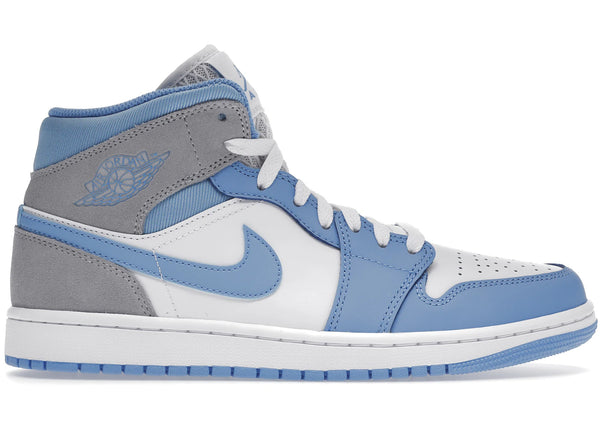 Jordan 1 Mid University Blue Grey sneakers - authentic Jordan shoes
