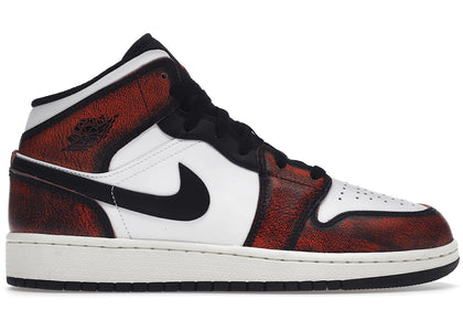 Jordan 1 Mid Wear-Away Chicago (GS) - authentic Jordan sneakers
