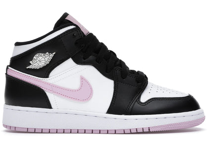 Jordan 1 Mid White Black Light Arctic Pink (GS) - authentic Jordan sneakers