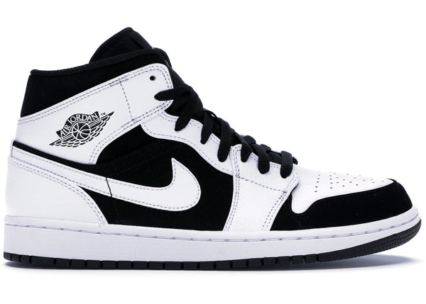 Jordan 1 Mid White Black sneakers - authentic Jordan shoes