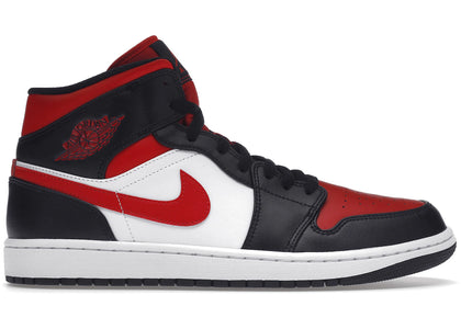 Jordan 1 Mid White Black Red (2022) - authentic Jordan sneakers