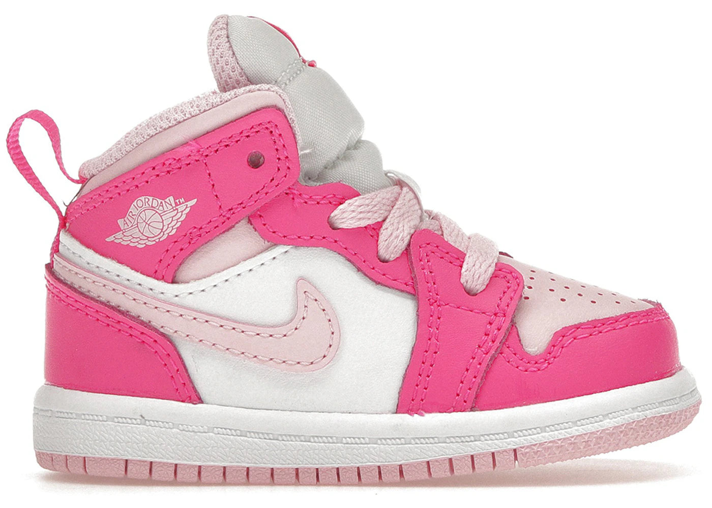 Jordan 1 Mid White Fierce Pink (TD)