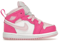 Jordan 1 Mid White Fierce Pink (TD)