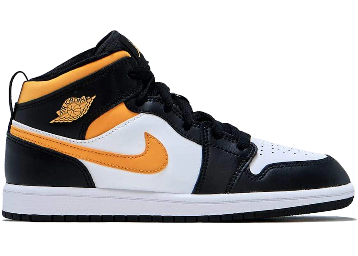 Jordan 1 Mid White Pollen Black (PS) - vue 360