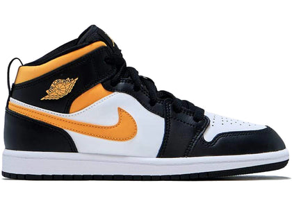 Jordan 1 Mid White Pollen Black (PS) - authentic Jordan sneakers