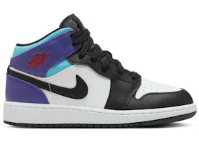 Jordan 1 Mid White True Red Aquamarine Black (GS)
