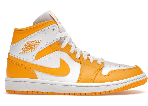 Jordan 1 Mid White University Gold (Women's) sneakers - authentic Jordan shoes
