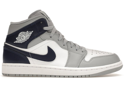Jordan 1 Mid Wolf Grey Midnight Navy - authentic Jordan sneakers