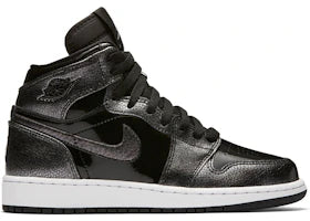 Jordan 1 Retro High Black Patent (GS) - vue 360