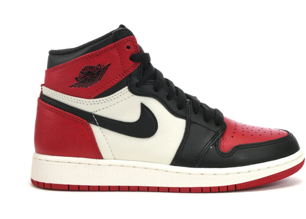 Jordan 1 Retro High Bred Toe (GS) sneakers - authentic Jordan shoes