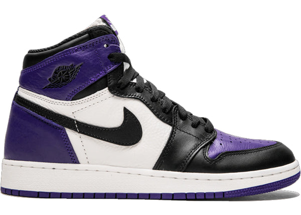 Jordan 1 Retro High Court Purple (GS) sneakers - authentic Jordan shoes