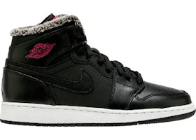 Jordan 1 Retro High Fleece Black Pink (GS) - authentic Jordan sneakers
