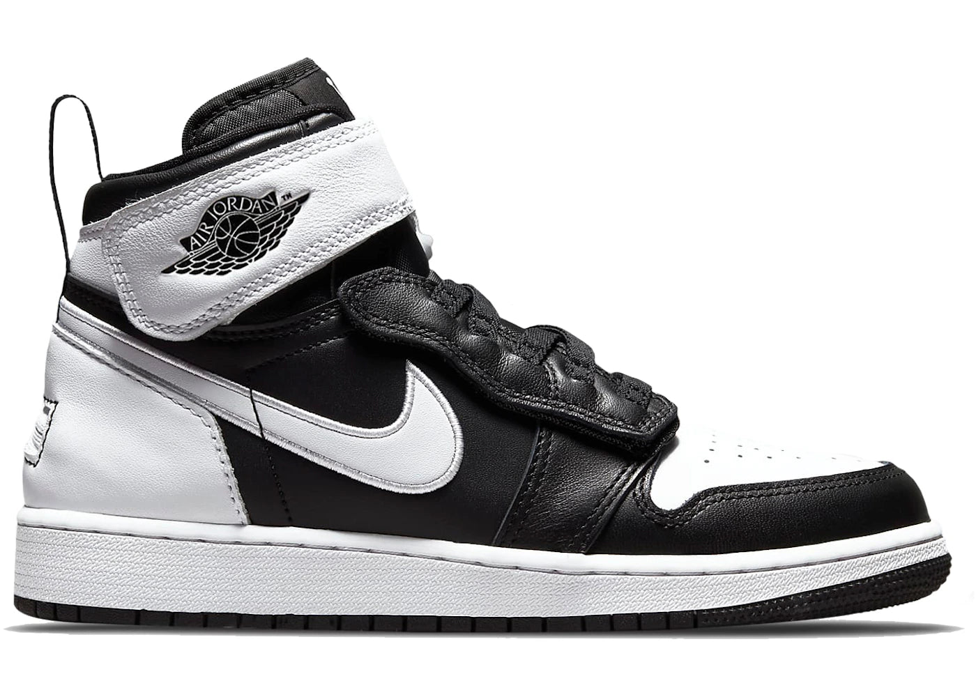 Jordan 1 High FlyEase Black White (GS) - vue 360