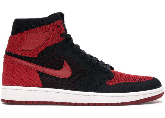 Jordan 1 Retro High Flyknit Bred sneakers - authentic Jordan shoes