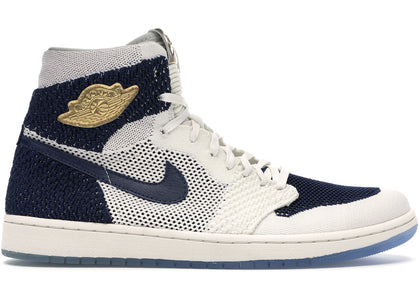 Jordan 1 Retro High Flyknit Derek Jeter RE2PECT - authentic Jordan sneakers