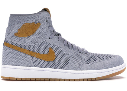 Jordan 1 Retro High Flyknit Wolf Grey - authentic Jordan sneakers