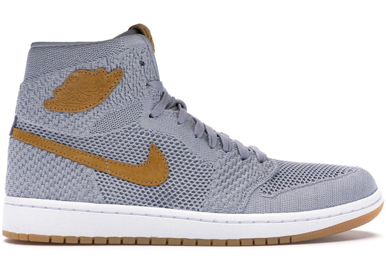 Jordan 1 Retro High Flyknit Wolf Grey sneakers - authentic Jordan shoes