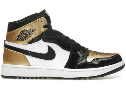 Jordan 1 Retro High Golf Patent Gold Toe - authentic Jordan sneakers
