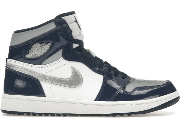 Jordan 1 Retro High Golf Patent Midnight Navy sneakers - authentic Jordan shoes