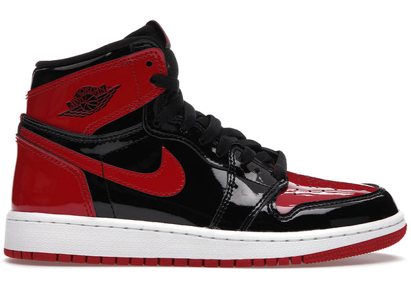 Jordan 1 Retro High OG Patent Bred (GS) sneakers - authentic Jordan shoes