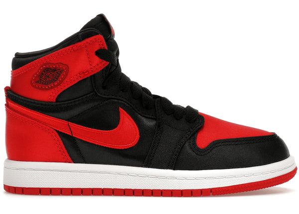 Jordan 1 Retro High OG Satin Bred (PS) sneakers - authentic Jordan shoes