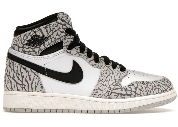 Jordan 1 Retro High OG White Cement (GS) sneakers - authentic Jordan shoes