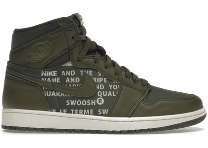 Jordan 1 Retro High Olive Canvas - authentic Jordan sneakers