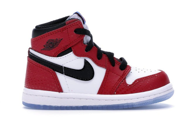 Jordan 1 Retro High Spider-Man Origin Story (TD) sneakers - authentic Jordan shoes