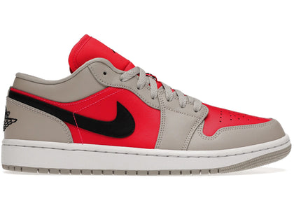Jordan 1 Retro Low Light Iron Ore Siren Red (Women's) - authentic Jordan sneakers