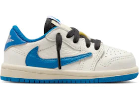 Jordan 1 Retro Low OG SP Fragment x Travis Scott Sail Military Blue (TD) - authentic Jordan sneakers