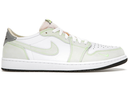 Jordan 1 Retro Low White Ghost Green Black - authentic Jordan sneakers