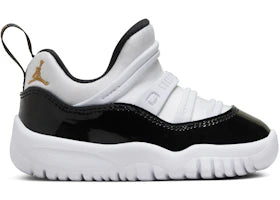 Jordan 11 Retro Little Flex White Black Metallic Gold (TD) - authentic Jordan sneakers