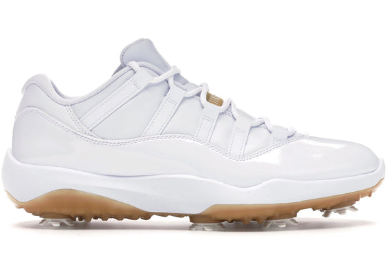 Jordan 11 Retro Low Golf White Metallic Gold sneakers - authentic Jordan shoes