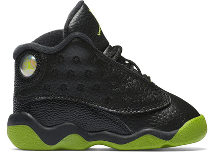 Jordan 13 Retro Black White Altitude Green (TD) - sneakers view 2
