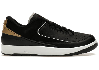 Jordan 2 Retro Low Black Metallic Gold (Women's) - authentic Jordan sneakers
