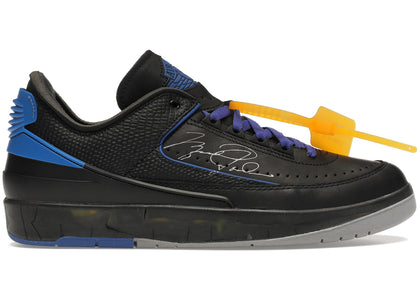 Jordan 2 Retro Low SP Off-White Black Blue - authentic Jordan sneakers