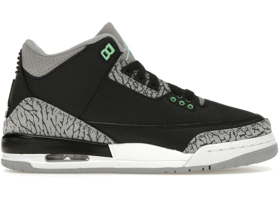 Jordan 3 Retro Green Glow (GS) sneakers - authentic Jordan shoes