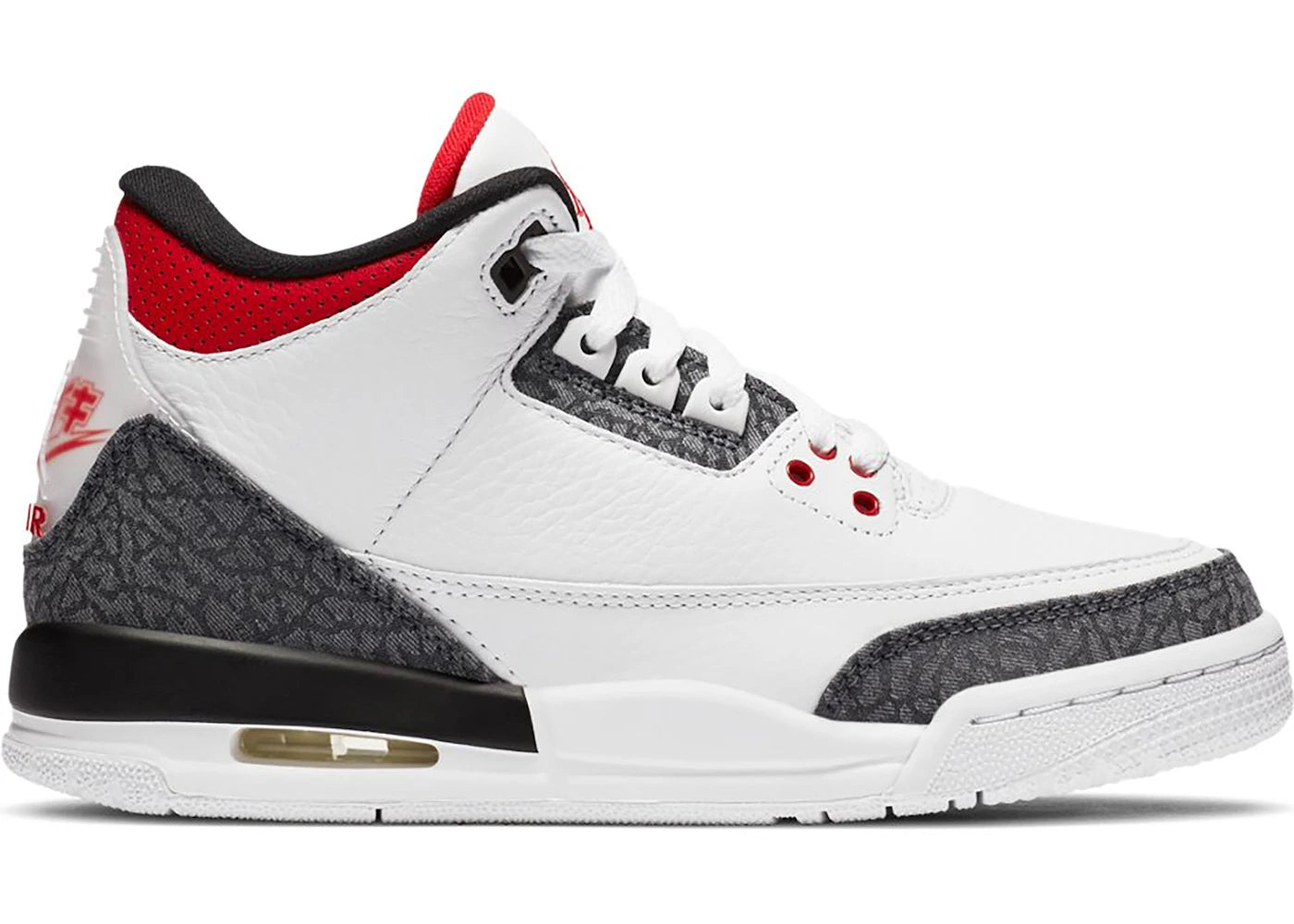 Jordan 3 Retro SE-T JP Fire Red Denim (GS) - vue secondaire B