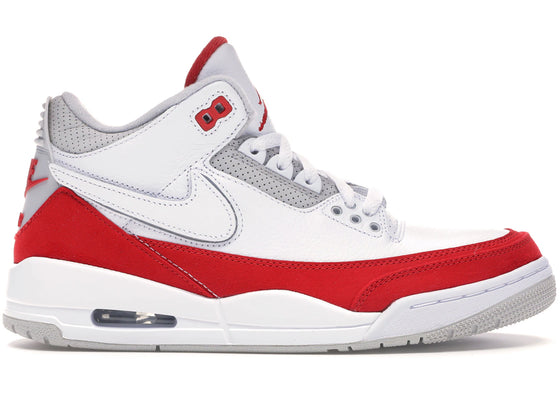 Jordan 3 Retro Tinker White University Red sneakers - authentic Jordan shoes