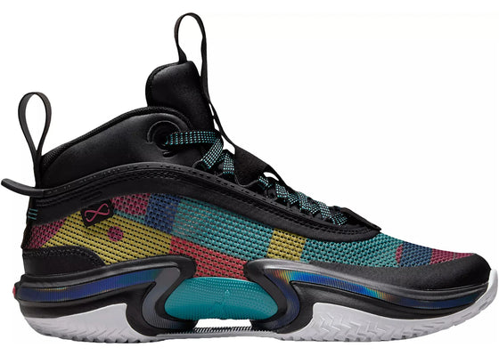 Jordan 36 Black Multi-Color (GS) sneakers - authentic Jordan shoes