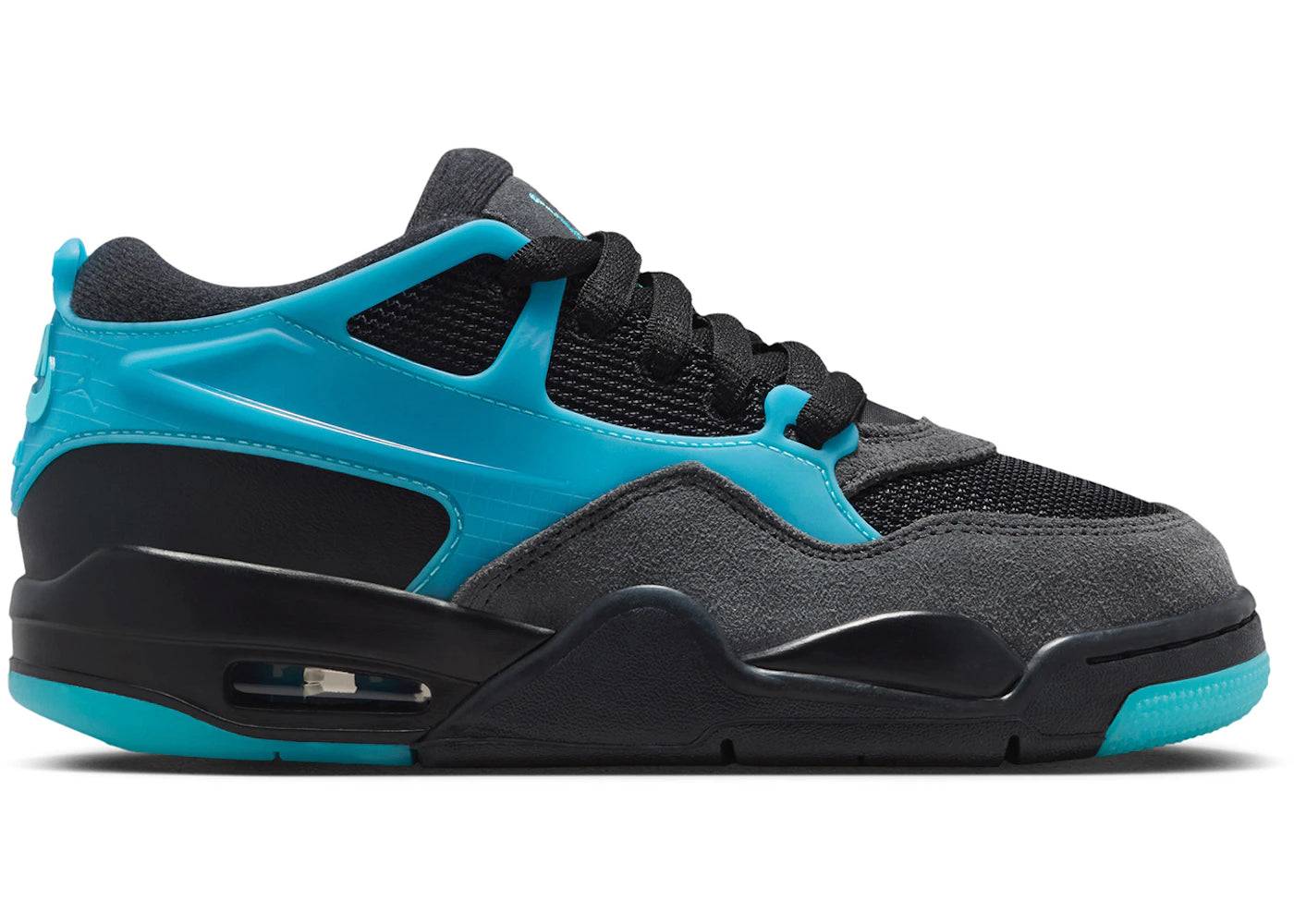 Jordan 4 RM Black Gamma Blue (GS) - vue 360