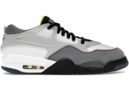 Jordan 4 RM Premium White Black Smoke Grey Fire Red sneakers - authentic Jordan shoes