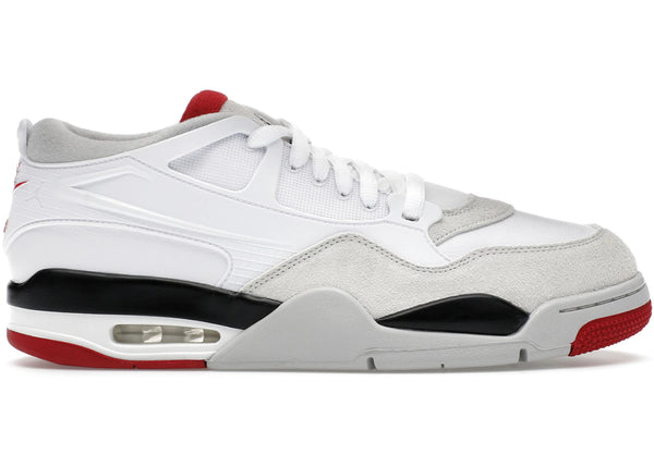 Jordan 4 RM White Fire Red sneakers - authentic Jordan shoes