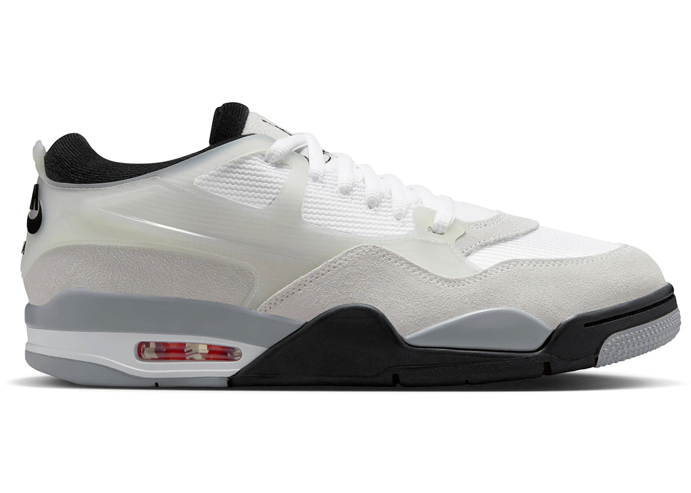 Jordan 4 RM White Light Smoke Grey Black - vue 360