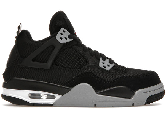 Jordan 4 Retro Black Canvas (GS) sneakers - authentic Jordan shoes