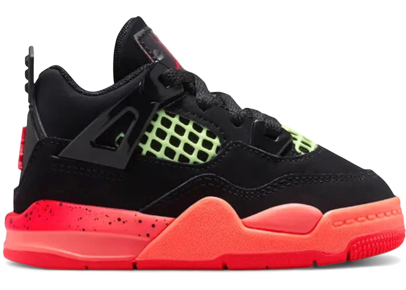 Jordan 4 Retro Black Infrared Barely Volt (TD) - vue 360